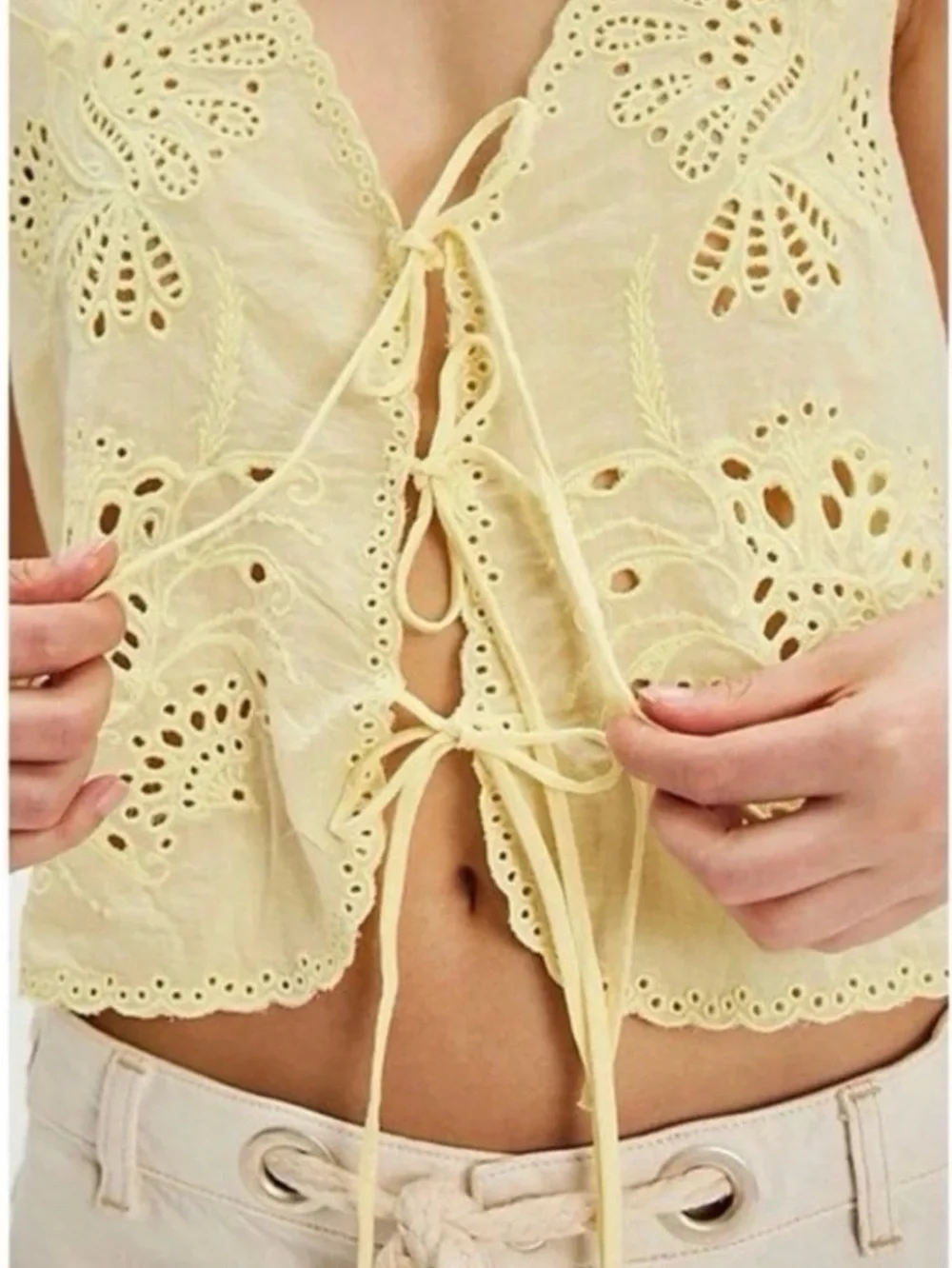 Free People Sweet Escape Top in Summer Lemonade NWT